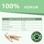 4x Woef Woef Hondensnack Konijnenoren met Haar L 250 gr