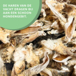 4x Woef Woef Hondensnack Konijnenoren met Haar L 250 gr