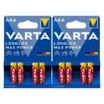 2x Varta Longlife Max Power Alkaline Batterijen AAA