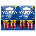 2x Varta Longlife Max Power Alkaline Batterijen AA