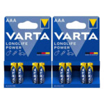 2x Varta Longlife Power Alkaline Batterijen AAA