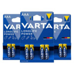 3x Varta Longlife Power Alkaline Batterijen AAA