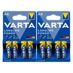 2x Varta Longlife Power Alkaline Batterijen AA