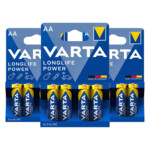 3x Varta Longlife Power Alkaline Batterijen AA