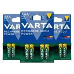 3x Varta Recharge Accu Power Oplaadbare Batterijen AAA 800mAh
