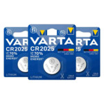 3x Varta Lithium Coin CR2025 Blister - 7.56 euro