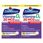 2x Davitamon Vitamine D3 20mcg Hoog Gedoseerd - 19.91 euro
