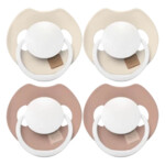 2x Difrax Fopspeen Prime Glow Dynamic 0-6 mnd Ivory Blush