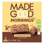 MadeGood Mornings Baked Oat Bars Chocolate Chip - 3.35 euro
