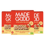 3x MadeGood Mornings Baked Oat Bars Cinnamon Bun - 9.66 euro