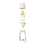 Bibs Babyfles Glas Complete Set Ivory - 15.99 euro