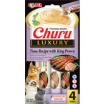 12x Ciao Kattensnack Churu Luxury Tuna & King Prawn