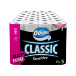 3x Ooops! Toiletpapier Classic Sensitive 3-laags Black Friday - 22.62 euro