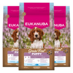 3x Eukanuba Hondenvoer Droog Grain Free Puppy Small/Medium Oceaanvis - 61.99 euro