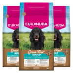 3x Eukanuba Hondenvoer Droog Grain Free Adult All Sizes Hert - 61.99 euro