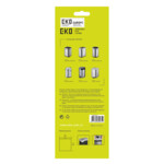6x EKO Afvalzak met Trekband Wit 7–9 Liter Type B 25 zakken - 15.2 euro