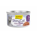 GimCat Kattenvoer Nat ShinyCat Filets in Bouillon Tonijn & Zalm