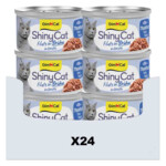 24x GimCat Kattenvoer Nat ShinyCat Filets in Bouillon  Tonijn