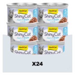 24x GimCat Kattenvoer Nat ShinyCat Filets in Bouillon Tonijn & Anjovis