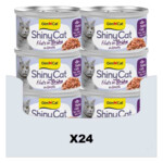 24x GimCat Kattenvoer Nat ShinyCat Filets in Bouillon Tonijn & Zalm