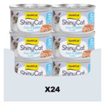 24x GimCat Kattenvoer Nat ShinyCat Filets in Jelly Tonijn & Anjovis