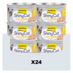 24x GimCat Kattenvoer Nat ShinyCat Filets in Jelly Tonijn & Kaas