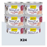 24x GimCat Kattenvoer Nat ShinyCat Filets in Jelly Tonijn & Kip