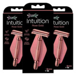 3x Wilkinson Intuition Rose Gold Scheersysteem + Navulmesjes 10 stuks