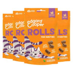 4x Edgard & Cooper Adult Rolls Kattensnack Kip & Kalkoen 45 gr