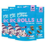 4x Edgard & Cooper Adult Rolls Kattensnack Zalm 45 gr