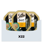 22x Sheba Kattenvoer Nat Sauce Collection Kalkoen in Witte Saus
