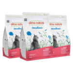 3x Almo Nature Kattenvoer Droog Sterilised Zalm