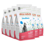 6x Almo Nature Kattenvoer Droog Sterilised Zalm