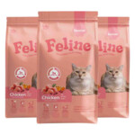 3x HobbyFirst Feline Kattenvoer Droog Senior