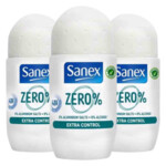 3x Sanex Deoroller Zero% Extra Control 48H - 11.26 euro