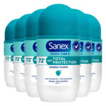 6x Sanex Deoroller Total Protection