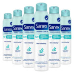 6x Sanex Deodorant Spray Active Freshness 72H