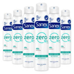 6x Sanex Deodorant Spray Zero% Extra Control