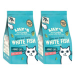 2x Lily's Kitchen Katenvoer Droog Adult Witvis & Zalm - 26.7 euro