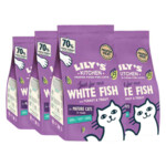 4x Lily's Kitchen Kattenvoer Droog Senior Witvis Kalkoen Forel - 48.75 euro