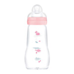 MAM Feel Good Glass Babyfles Roze 0+ mnd