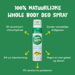 Happy Earth 100% Natuurlijke Body Deo Spray Cedar Lime - 8.99 euro
