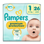 6x Pampers Premium Protection Luiers Maat 1 (2-5kg)