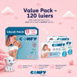 3x Confy Premium Luiers Maat 2 Mini 3-6kg - 19.62 euro