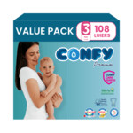 3x Confy Premium Luiers Maat 3 Midi 4-9kg