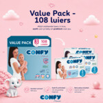 3x Confy Premium Luiers Maat 3 Midi 4-9kg - 20.77 euro
