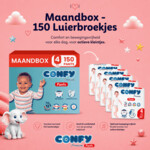 5x Confy Premium Luierbroekjes Maat 4 Maxi 9-14kg - 40.38 euro