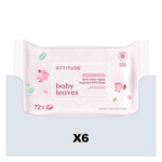 6x Attitude Baby Leaves 99% Waterwipes - 32.25 euro