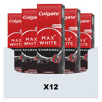 12x Colgate Tandpasta Max White Active Charcoal