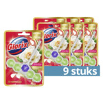 9x Glorix Toiletblok Aroma & Fresh White Rose
